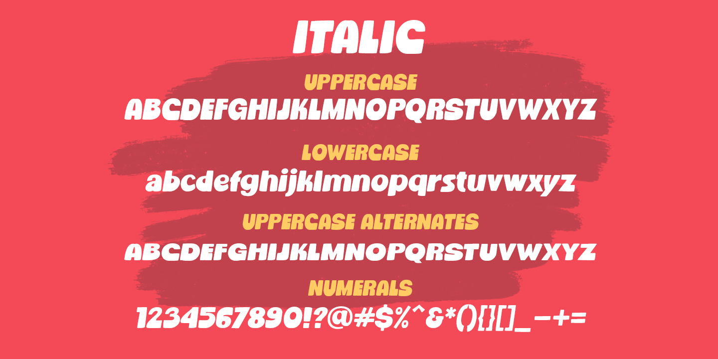 Mansheen Italic Font preview